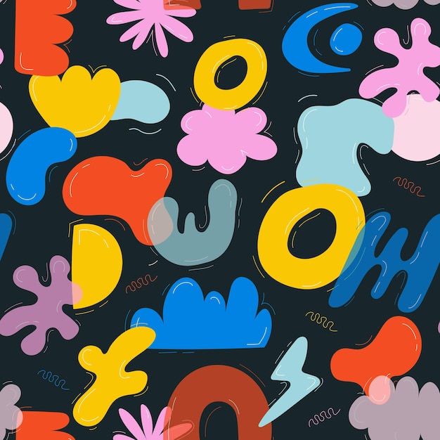 A pattern of different colored speech bubbles with the word chat on the bottom