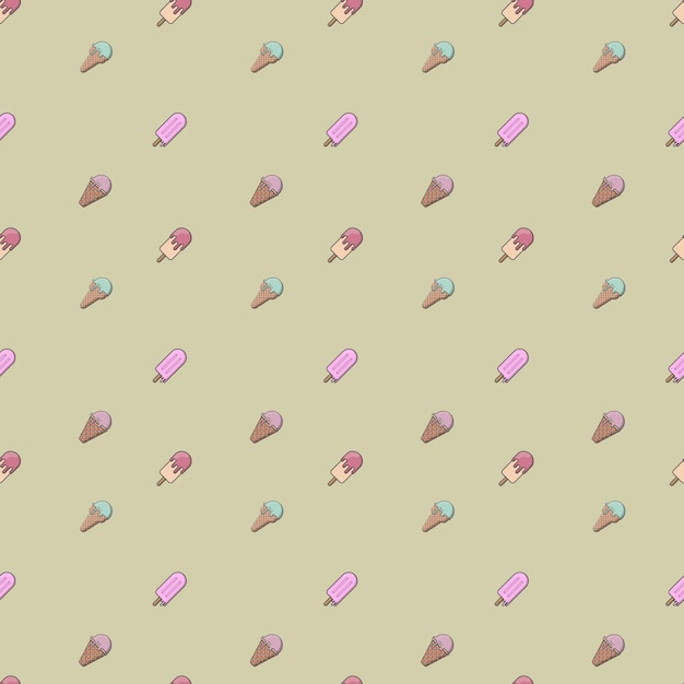 pattern of different ice cream