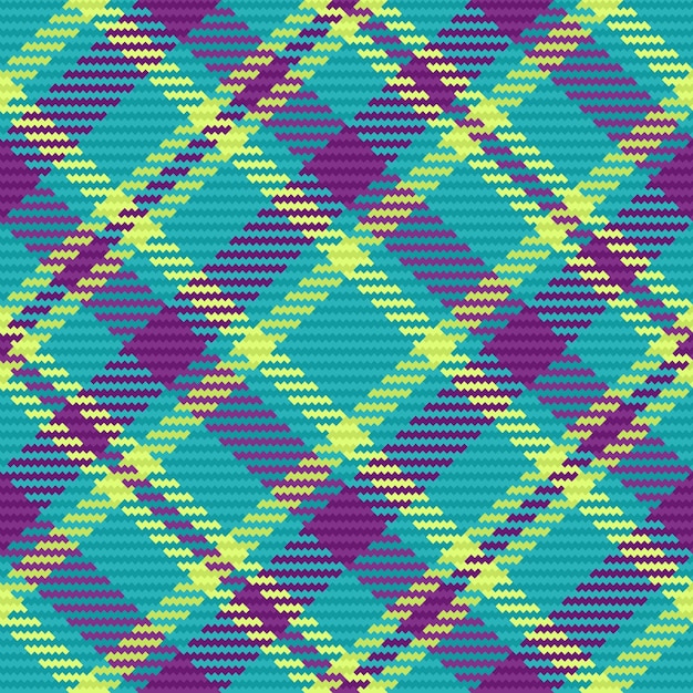 Pattern fabric seamless Texture tartan check Background plaid vector textile