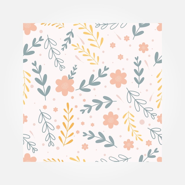 Pattern floral ornament vector seamless design