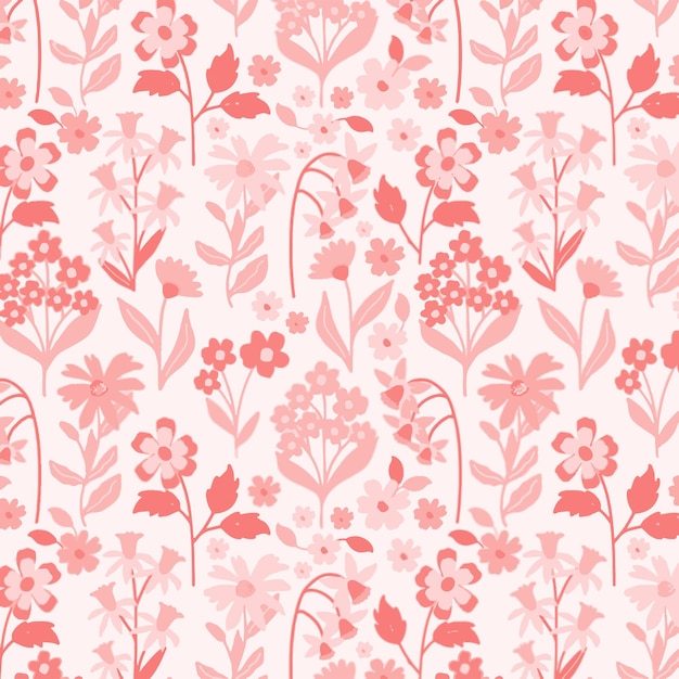 Pattern flower floral spring blossom illustration vector fabric textile design leaf leaves