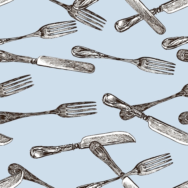 Pattern of the forks and knives