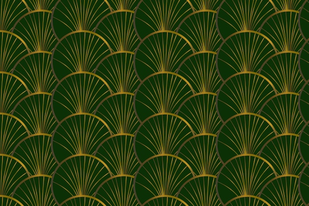 pattern green golden ornament luxury