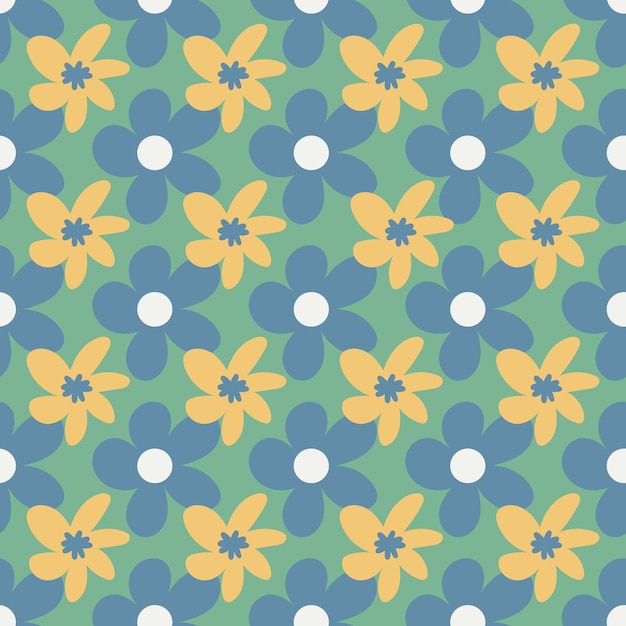 Pattern groovy trippy daisy