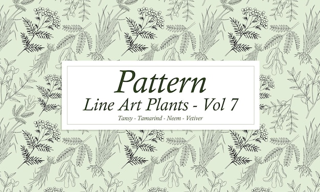 Pattern Line Art Plants Vol 7