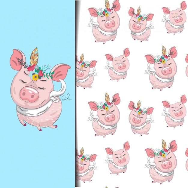 Pattern little piggy.