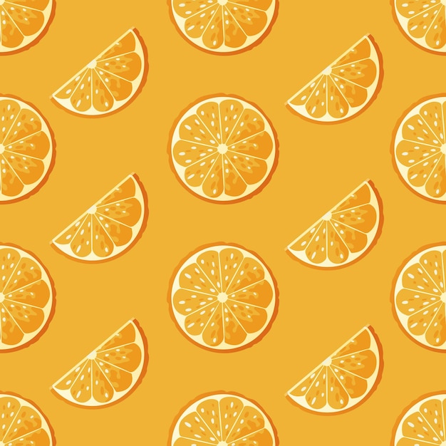 Pattern of oranges on an orange background