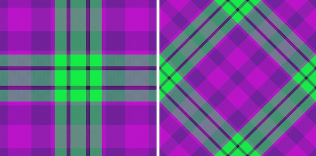 Pattern plaid vector Fabric background texture Seamless check tartan textile