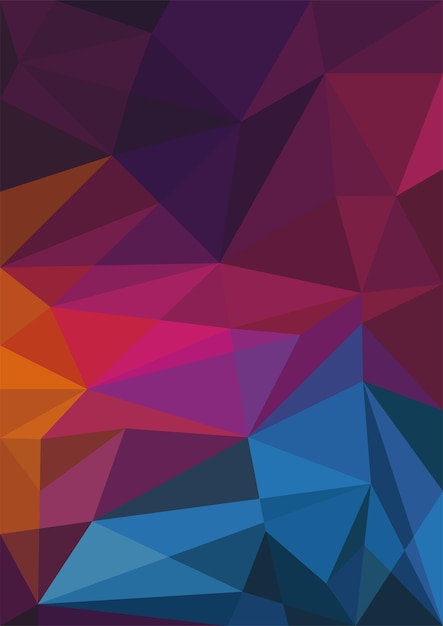 pattern rainbow polygon design vector