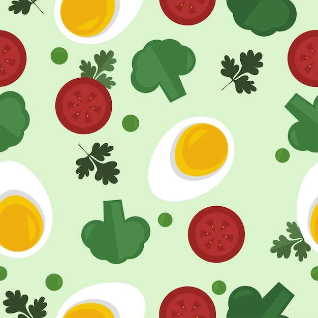 pattern seamless healthy food vector