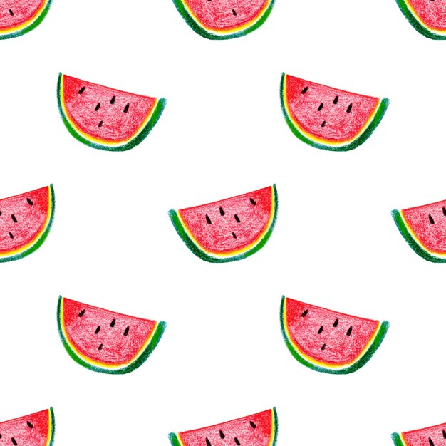 A pattern of slices of juicy watermelon