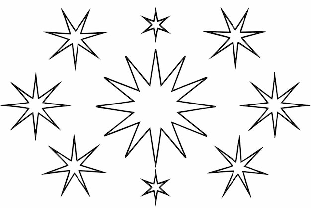 a pattern of stars and a star on a white background