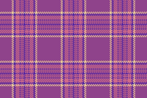 Pattern tartan check of plaid background texture with a fabric seamless textile vector in magenta and red colors