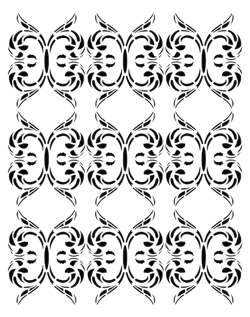 Pattern Vector Stencil, black and white