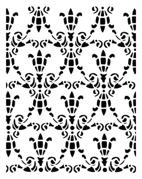 Pattern Vector Stencil, black and white