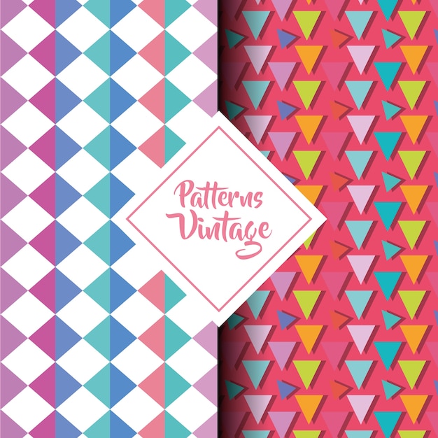 Pattern vintage geometric texture background design vector illustration