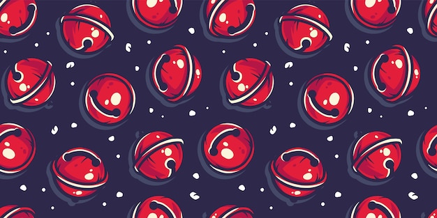 Pattern wallpaper with christmas or new year bells