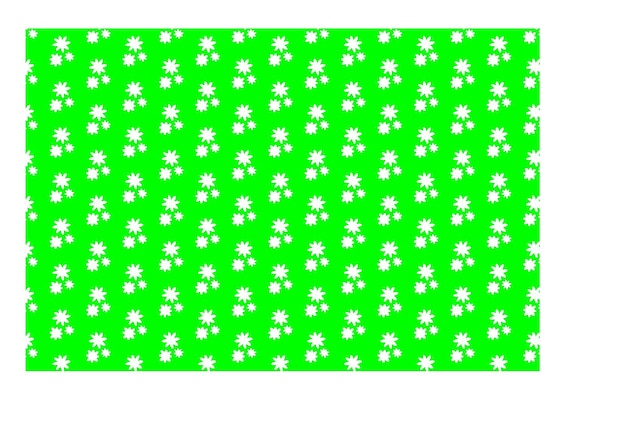 Pattern of White Stars on a Green Background