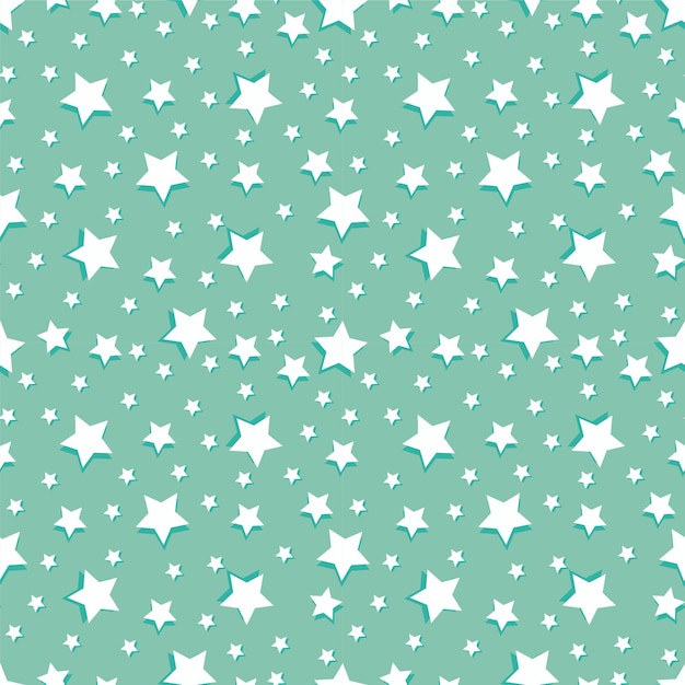 pattern of white volumetric stars on a green pastel2