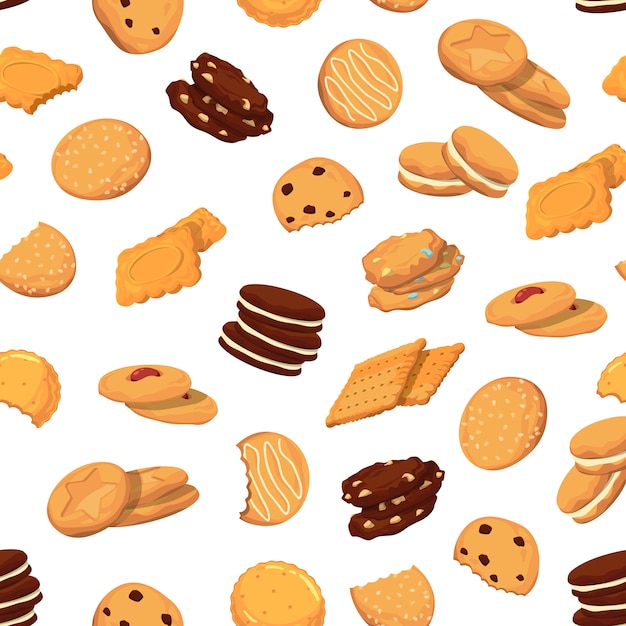 pattern with cartoon cookies