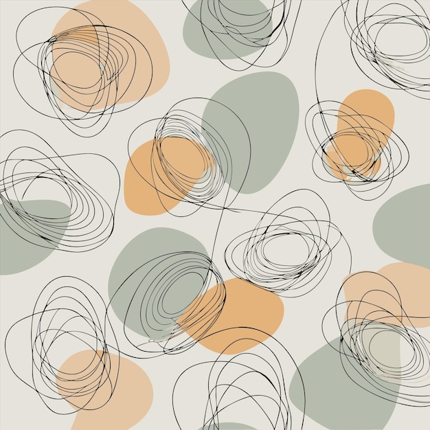 Vector a pattern with circles and circles on a gray background