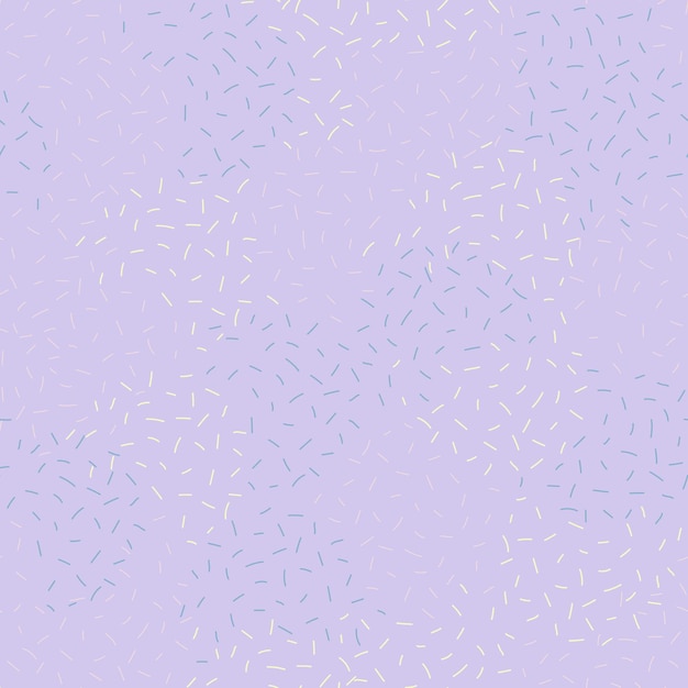 Pattern with colorful sprinkles on a purple background