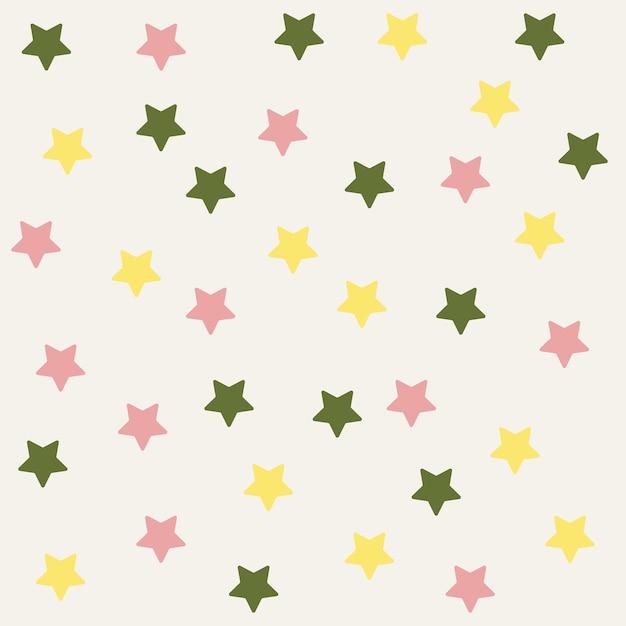 pattern with cute colored stars