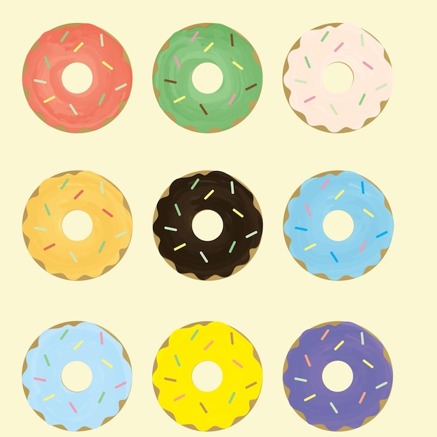 Pattern with donuts