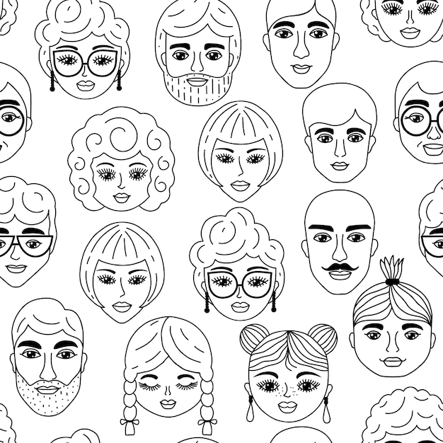 Pattern with faces