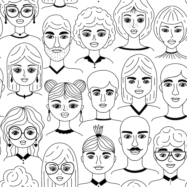 Pattern with faces