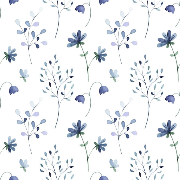 Pattern with flowers and plants