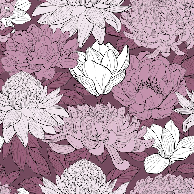 Pattern with flowers