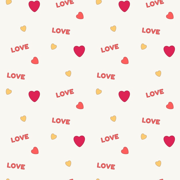 Pattern with hearts