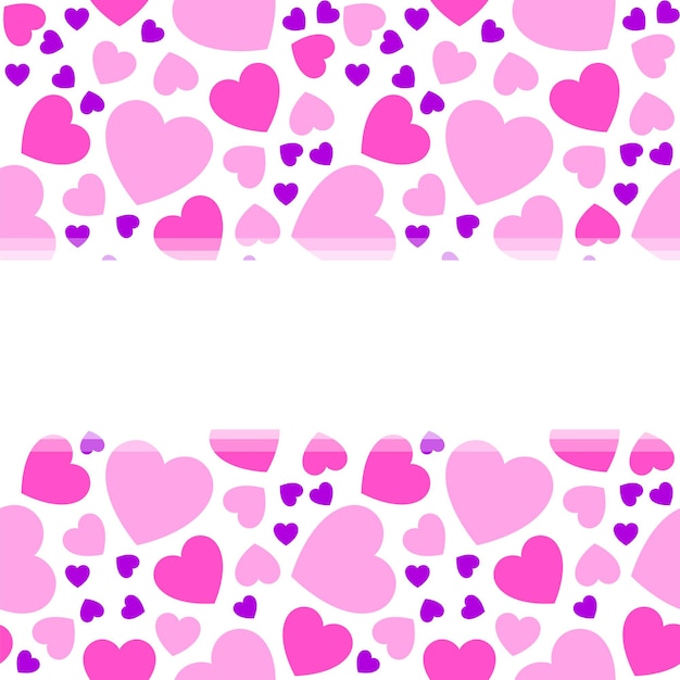 Pattern with pink hearts