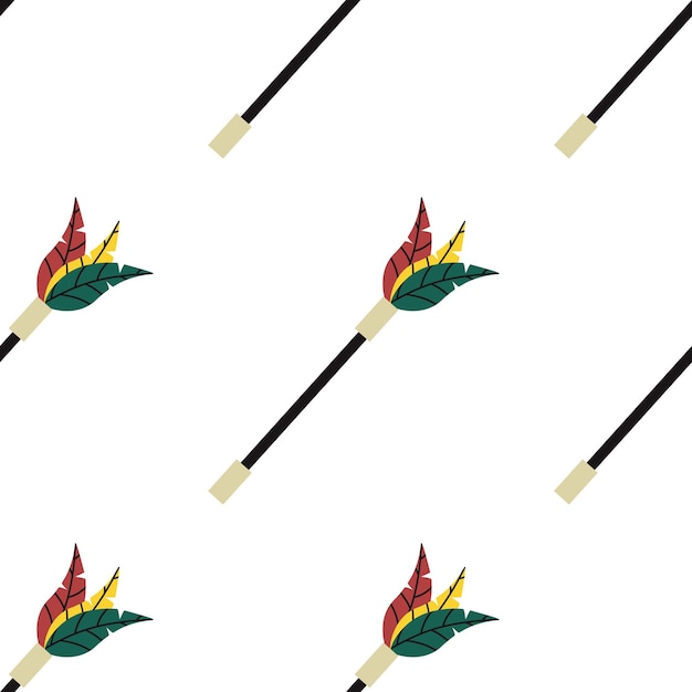 Pattern with a toy for cats animals with a feathers on a stick