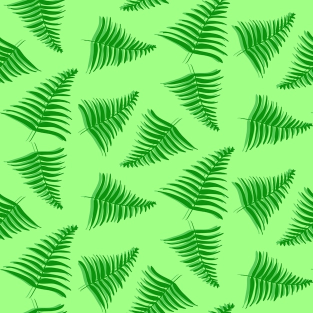 Pattern with tropical palm leaves