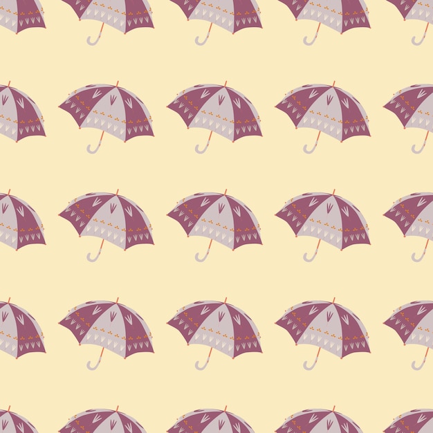 Pattern with umbrella Hello autumn Elements on the autumn theme