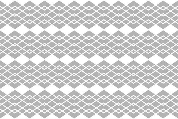 Pattern with white rhombus on gray backdrop