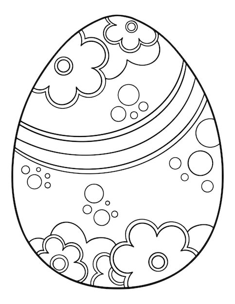 Patterned Easter Egg Coloring Page