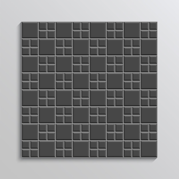 Paving slabs seamless pattern Tile subway Dark grey paver tile White ceramic pattern