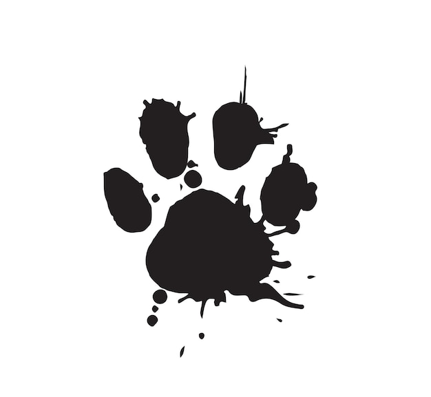 Paw print icon vector