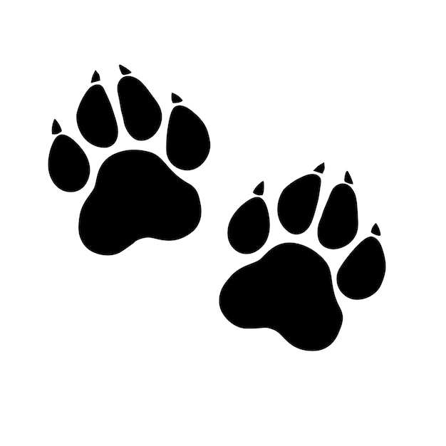 Paw Prints Logo Vector Illustration Isolated vector Illustration