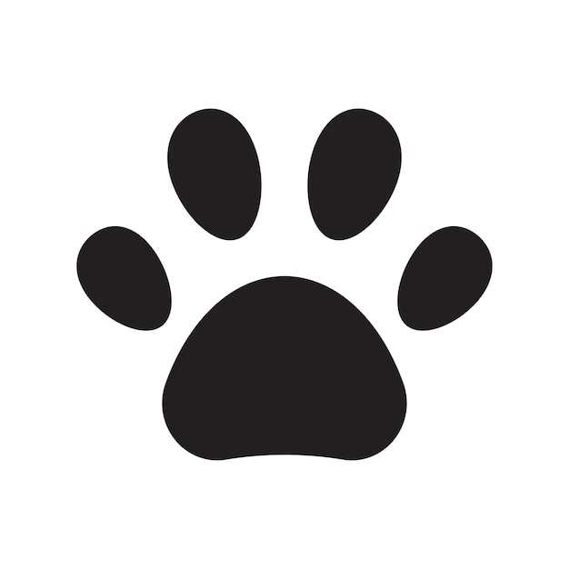 Paws icon black isolated on white background