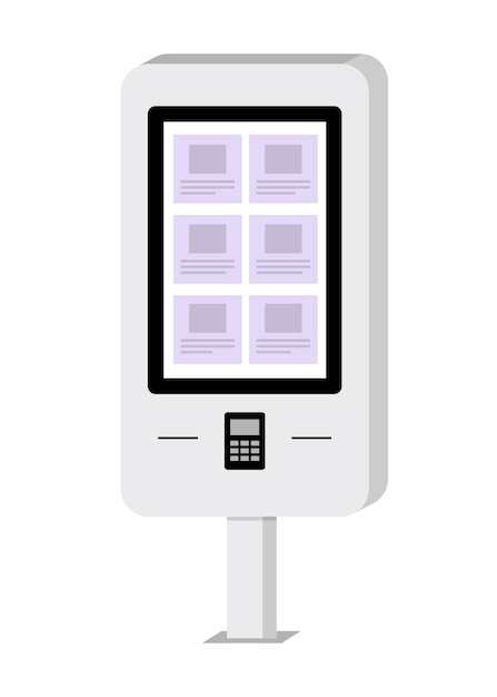 Payment and information electronic terminal with touch screen ATM Selfservice terminal