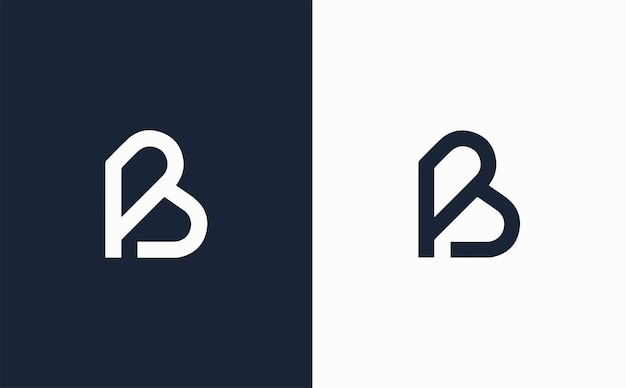 PB elegant creative and modern vector logo design in blue and white color BP PB