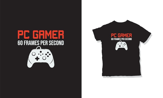 PC Gamer 60 Frames Per Second T-Shirt Design