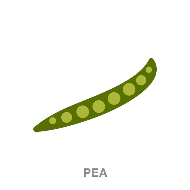 Pea illustration on transparent background