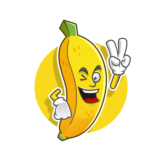 peace banana mascot