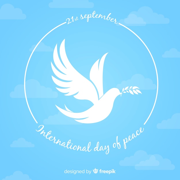 Peace day background with dove