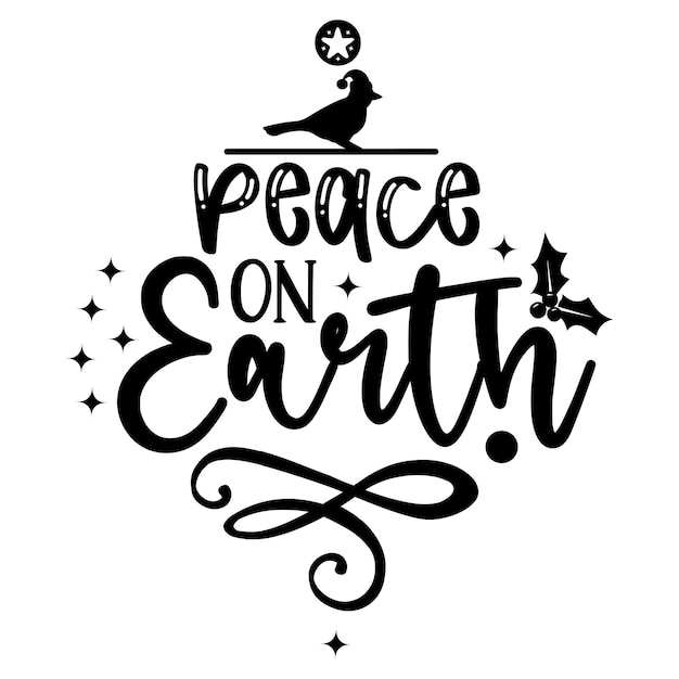 Vector peace on earth cardinal arabesque svg